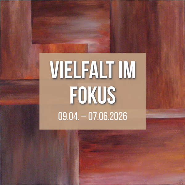 Abstraktes Gemälde in warmen Braun- und Rottönen von Sabine Hagedorn aus der Ausstellung „Vielfalt im Fokus“ in der Kleinen Galerie Hohenstein-Ernstthal