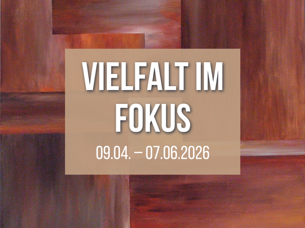 Abstraktes Gemälde in warmen Braun- und Rottönen von Sabine Hagedorn aus der Ausstellung „Vielfalt im Fokus“ in der Kleinen Galerie Hohenstein-Ernstthal