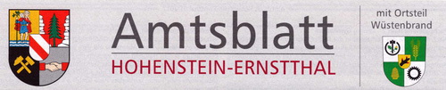 Titellogo des Amtsblattes Hohenstein-Ernstthal
