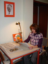 Leseplatz in der Bibliothek Hohenstein-Ernstthal